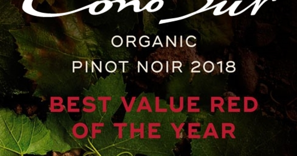 Cono Sur Organic Pinot Noir voted 'Best Value Red Wine 2020' in Tim