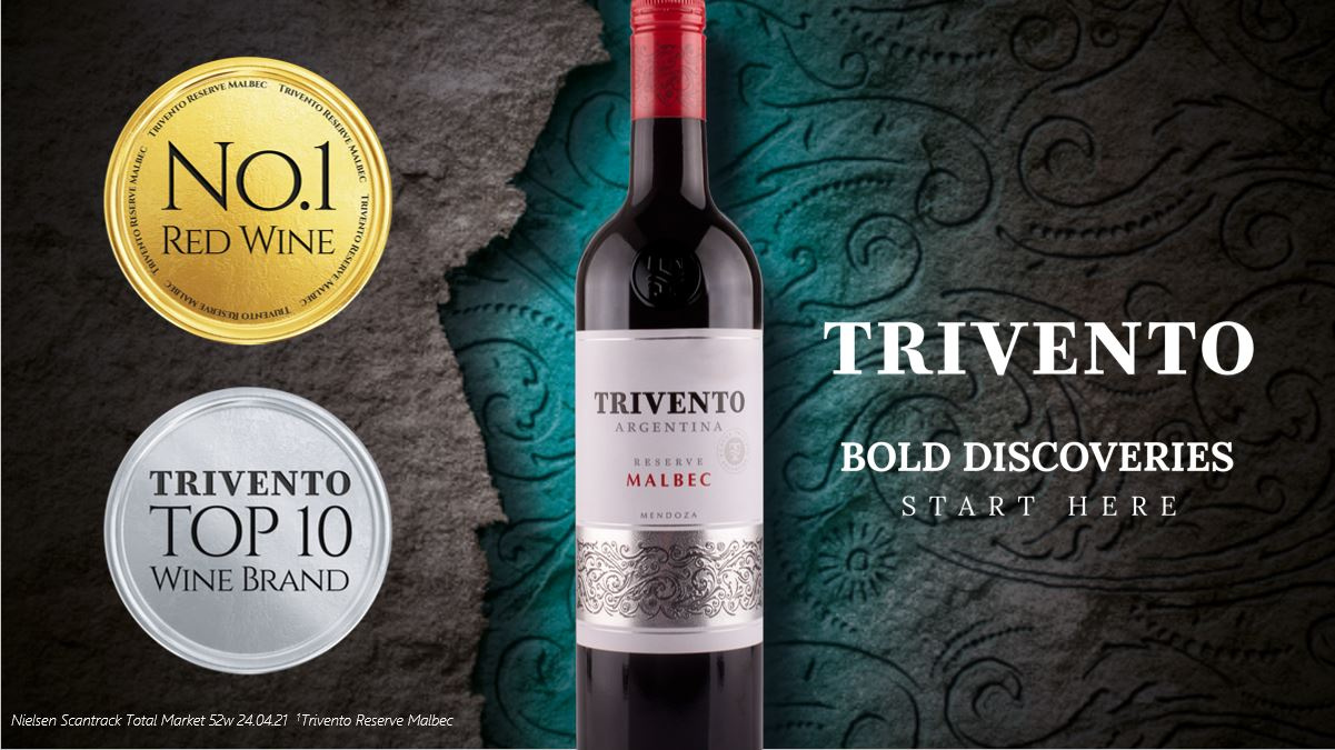 Trivento enters Top 10 Wine Brands, and Reserve Malbec takes 1 Red